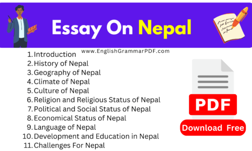 Essay On Nepal -1400 Words Download Free English Essays