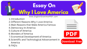 Essay On Why I Love America