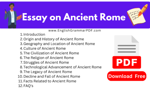 Essay On Ancient Rome -1400 Words (Download Free Pdf)