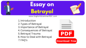 Essay on Betrayal