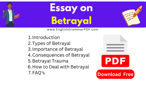 1100 Words Essay On Betrayal -Download Free PDF