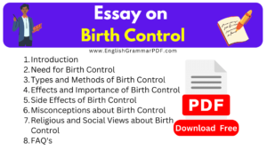 Essay on Birth Control