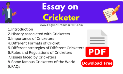 1056 Words Essay On Cricketer -Download Free PDF