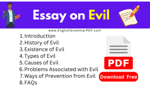 1020 Words Essay On Evil – Download Free English Essays