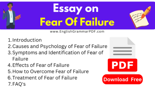 1080 Words Essay On Fear Of Failure -Download PDF