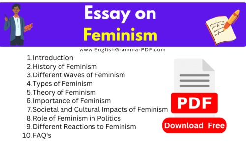 1100 Words Essay On Feminism -Free English Essays