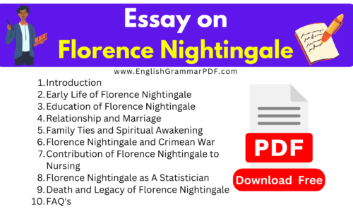 1150 Words Essay On Florence Nightingale -Download PDF