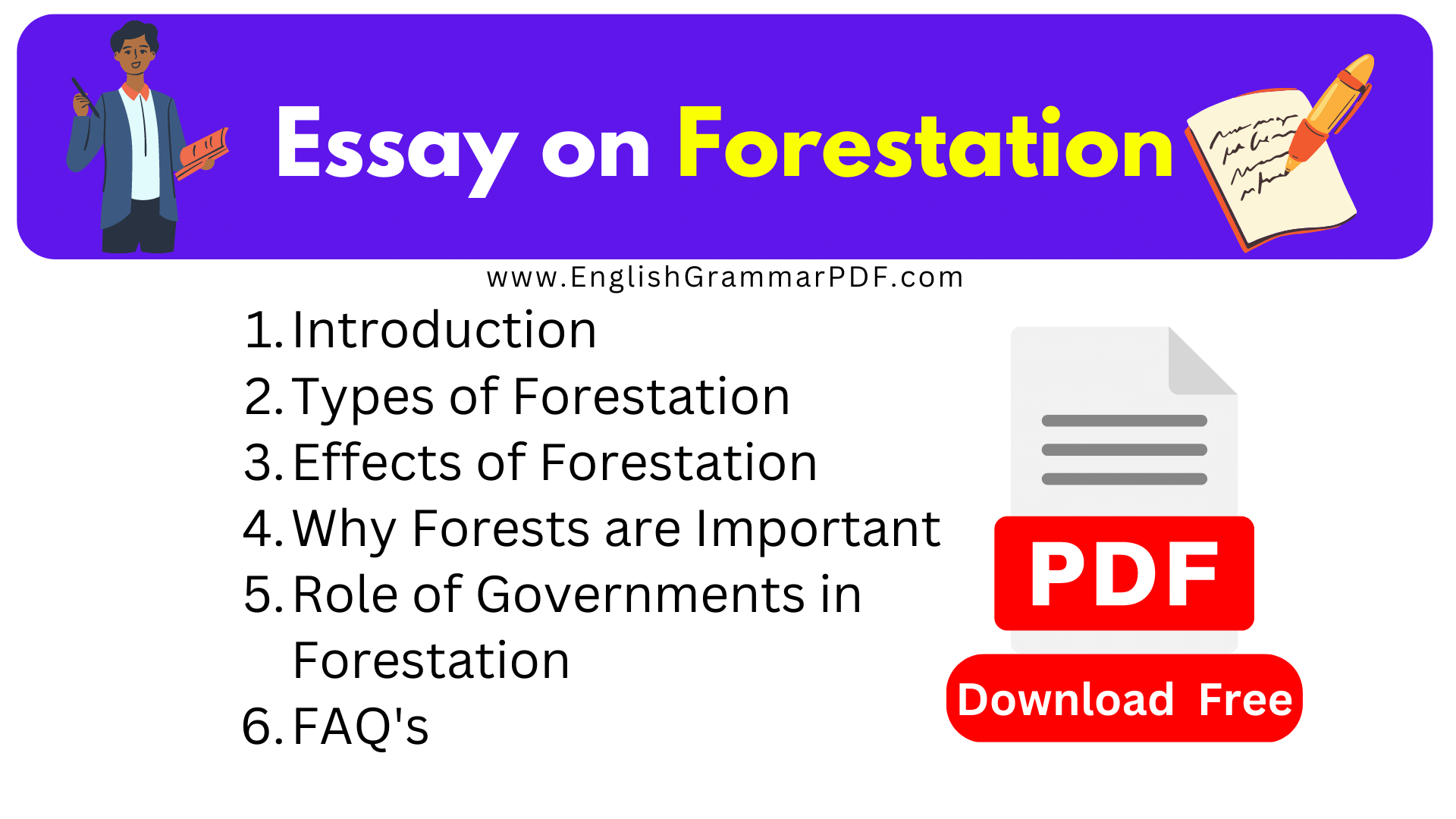 Essay on Forestation