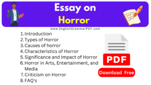 Essay on Horror