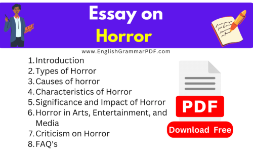 1150 Words Essay On Horror -Download Pdf