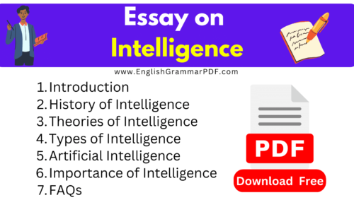 1015 Words Essay On Intelligence -Download Free English Essays