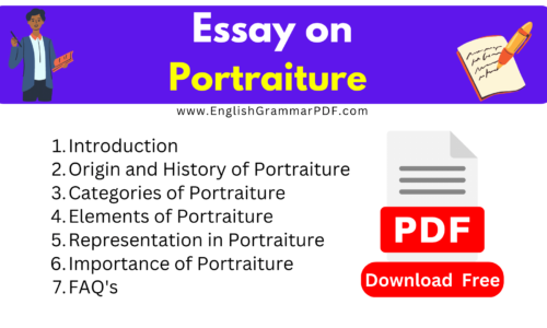 1100 Words Essay On Portraiture -Download Pdf