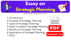 Essay on Strategic Planning