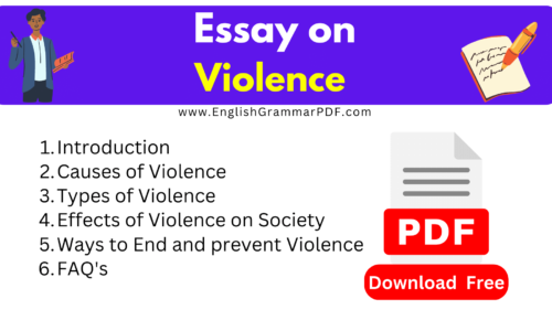 1100 Words Essay On Violence -Download Free English Essays