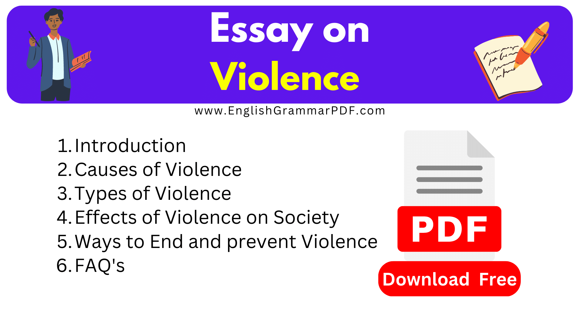 thesis sentence for violence