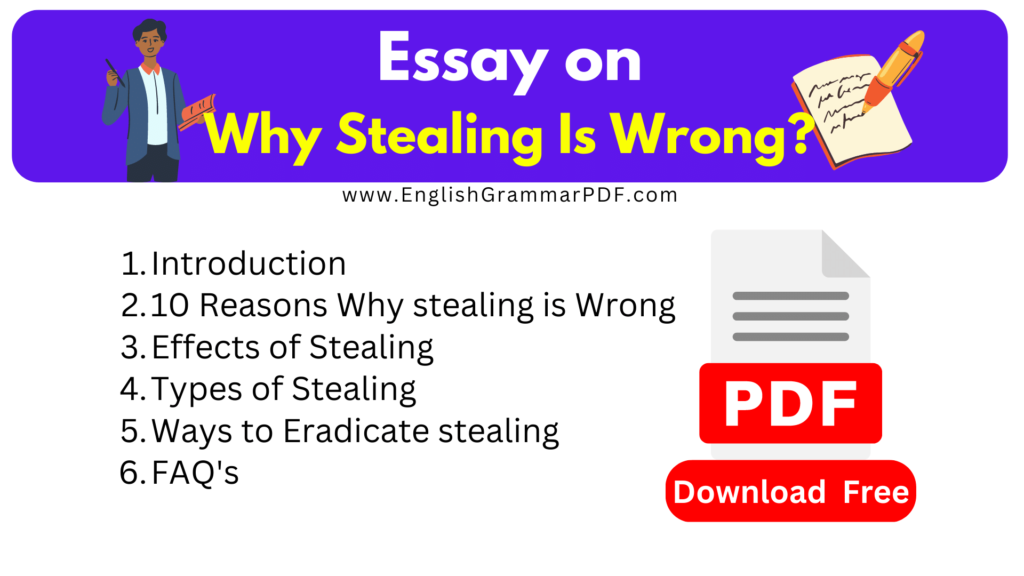 moral lesson about stealing essay