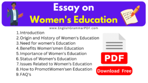 Essay on Womens Education