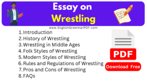 Essay on Wrestling