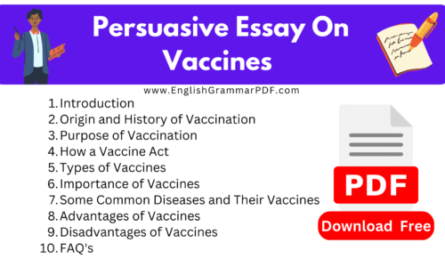 Persuasive Essay On Vaccines -1400 Words (Download Free)