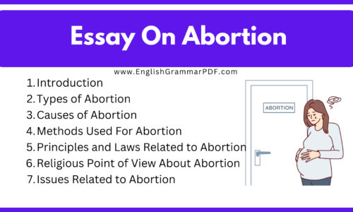 300 Words Satirical Essay On Abortion (Free English Essay)