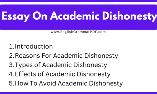 800 Words Essay On Academic Dishonesty (Free English Essay)