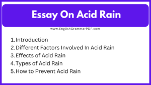 Essay On Acid Rain