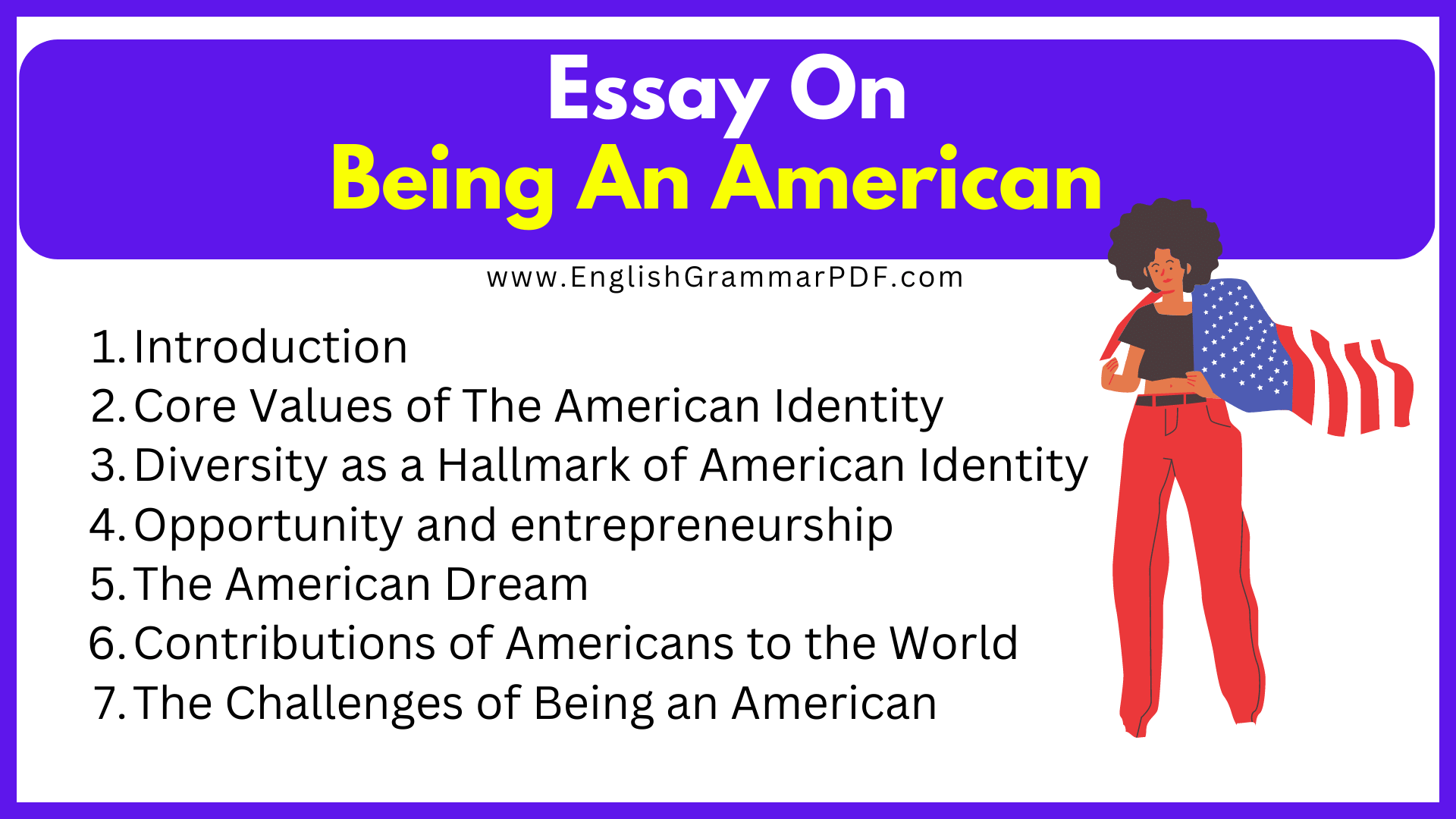 Essay On Being An American