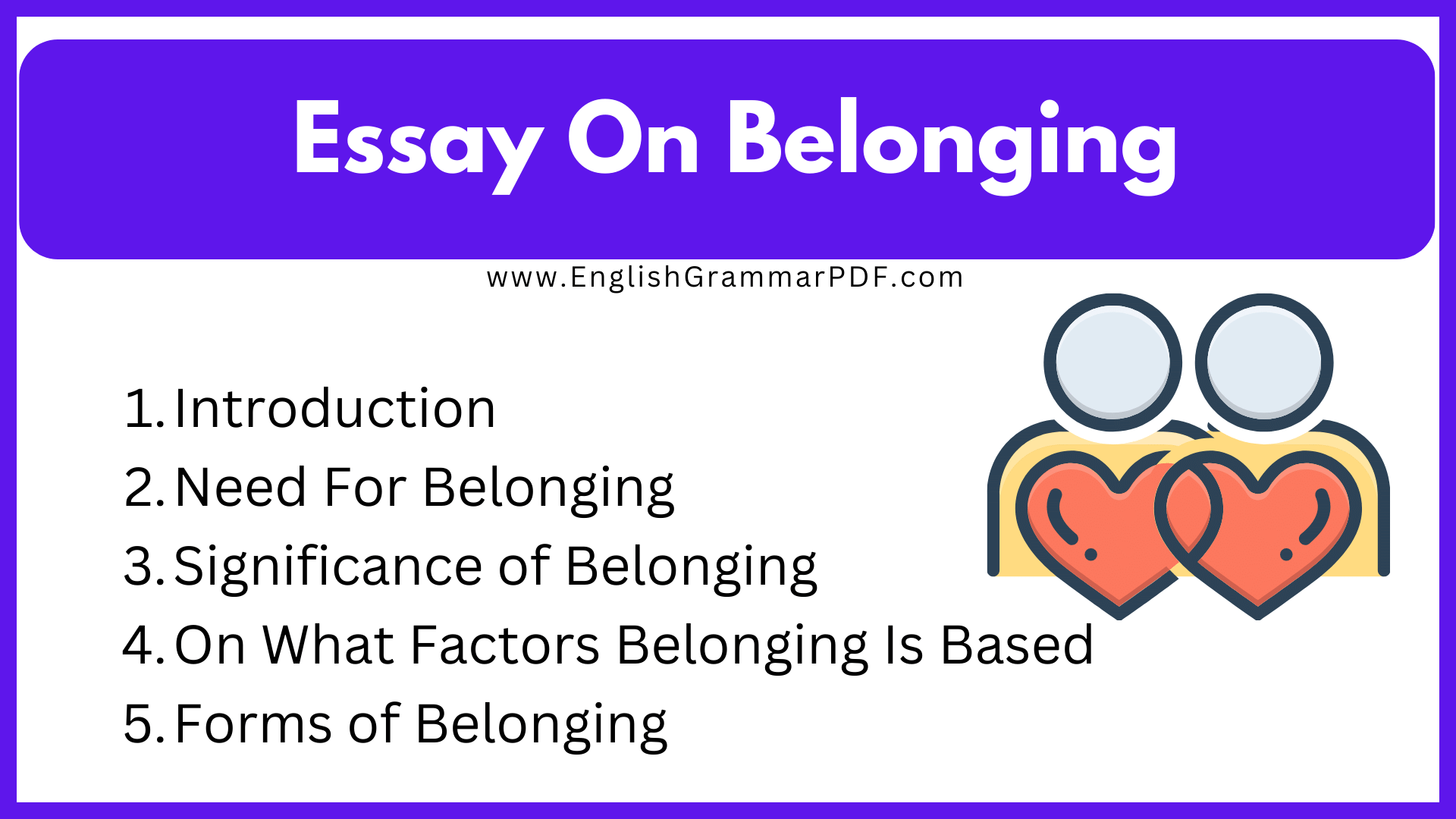 Essay On Belonging