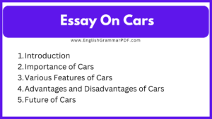 Essay On Cars