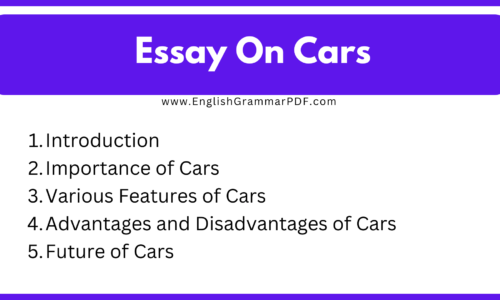 900 Words Essay On Cars (Free English Essay)