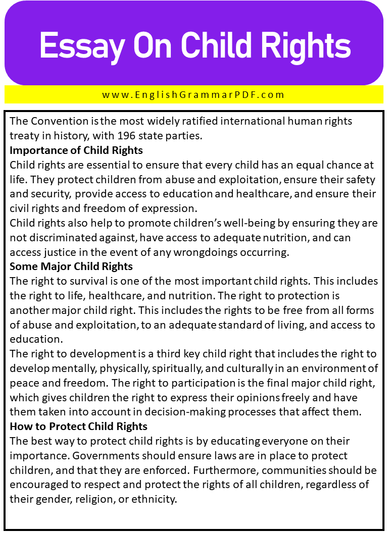 Essay On Child Rights picture 2