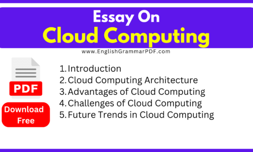 Essay On Cloud Computing -(1300 Words) Download Free PDF