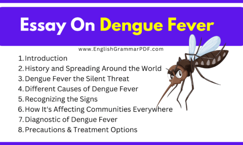 Essay On Dengue Fever -Basic Points (Free English Essays)