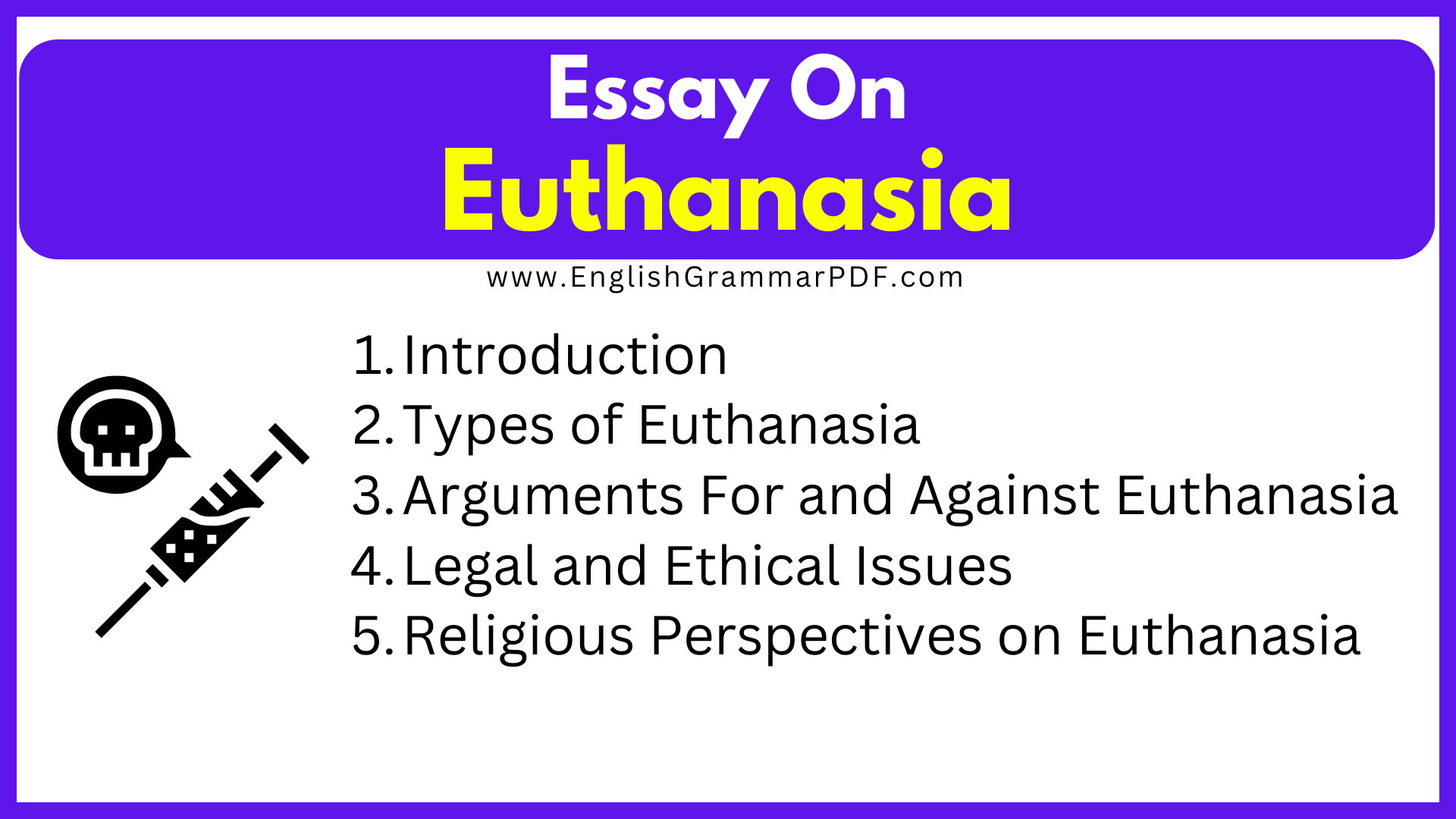 Essay On Euthanasia