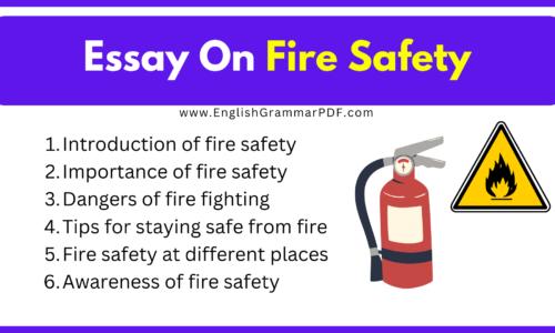 Essay On Fire Safety (Free English Essays)