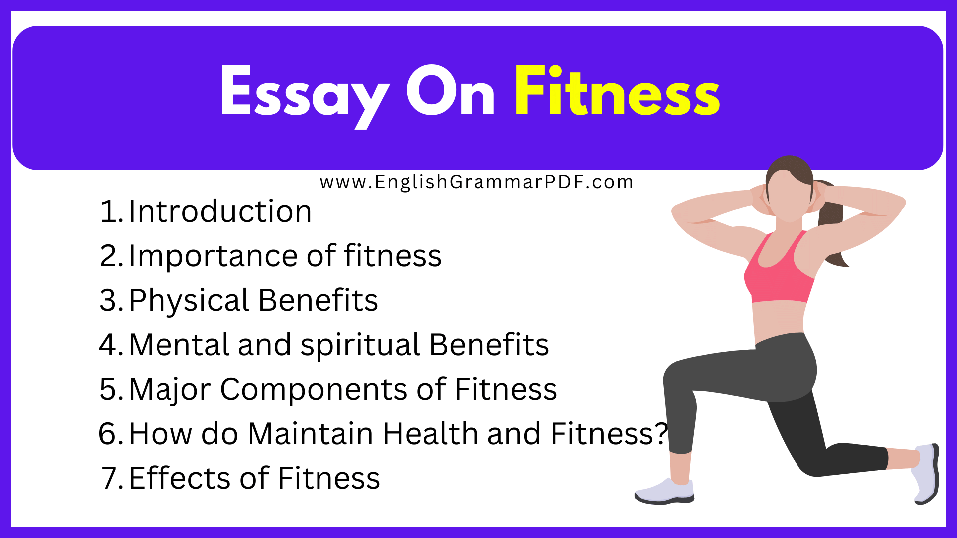 Essay On Fitness