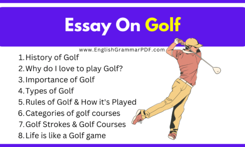 Essay On Golf (Free English Essays)