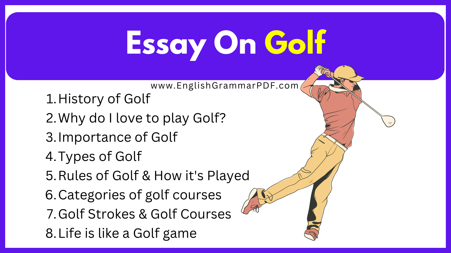 Essay On Golf