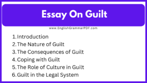 Essay On Guilt