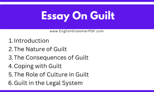 1000 Words Essay On Guilt (Free Essay)