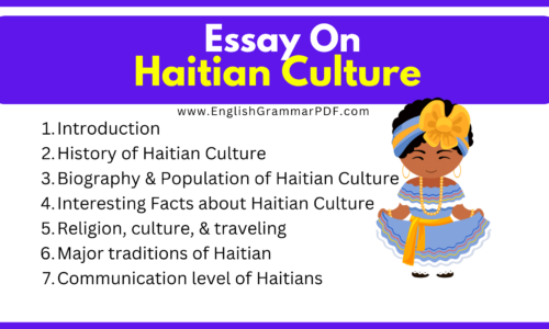 Essay On Haitian Culture (Free English Essays)