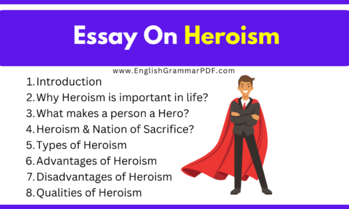 Essay On Heroism (Free English Essays)