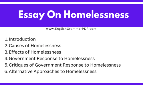 1000 Words Essay On The Homeless (Free English Essay)