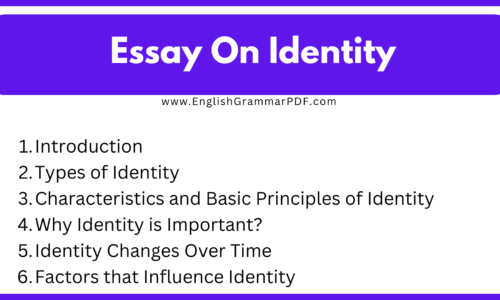 1000 Words Essay On Identity (Free English Essay)