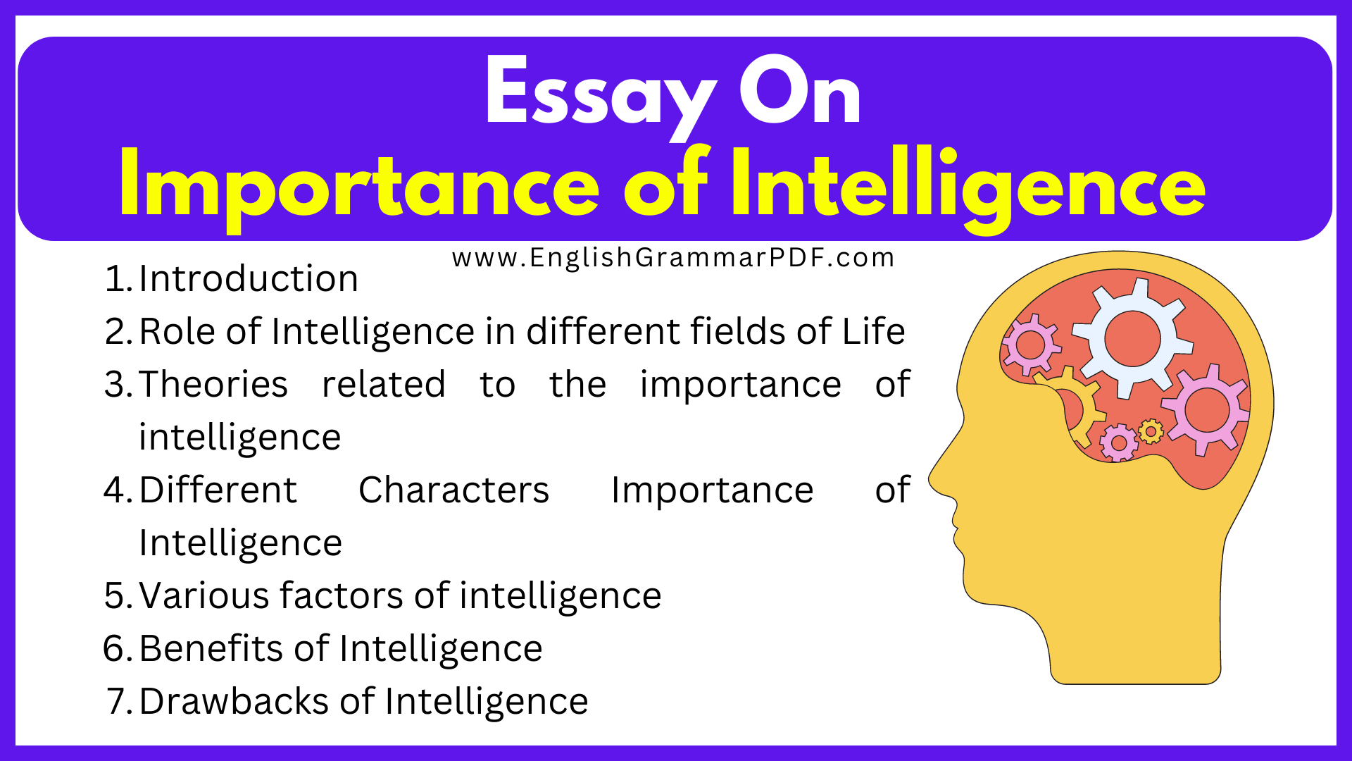 Essay On Importance of Intelligence