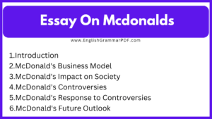 Essay On Mcdonalds