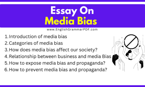 Essay On Media Bias (Free English Essays)