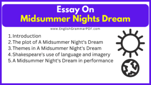 Essay On Midsummer Nights Dream