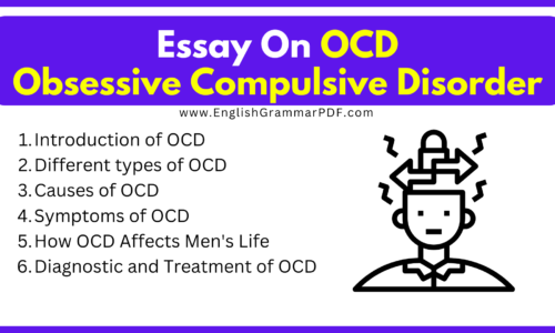 Essay On (OCD) Obsessive-Compulsive Disorder (Free English Essays)