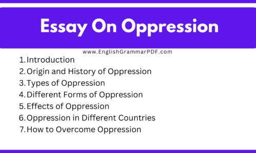 1000+ Words Essay On Oppression (Free English Essay)